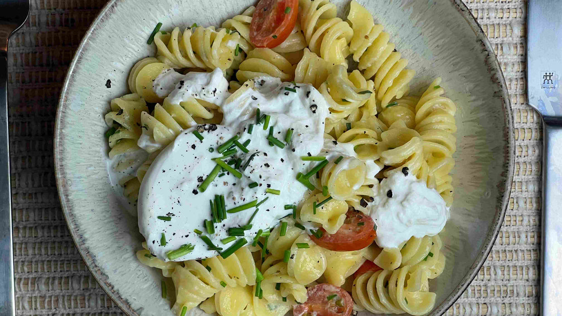 Pasta mit Limoncello-Frischkäse-Soße